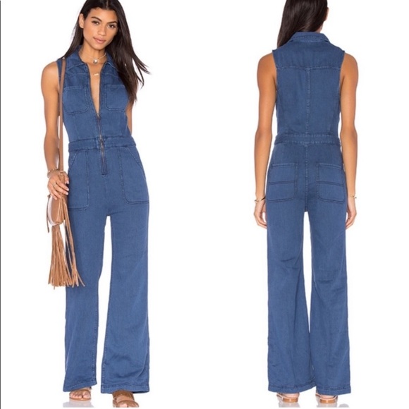 Free People Denim Jumpsuit - Picture 2 of 9